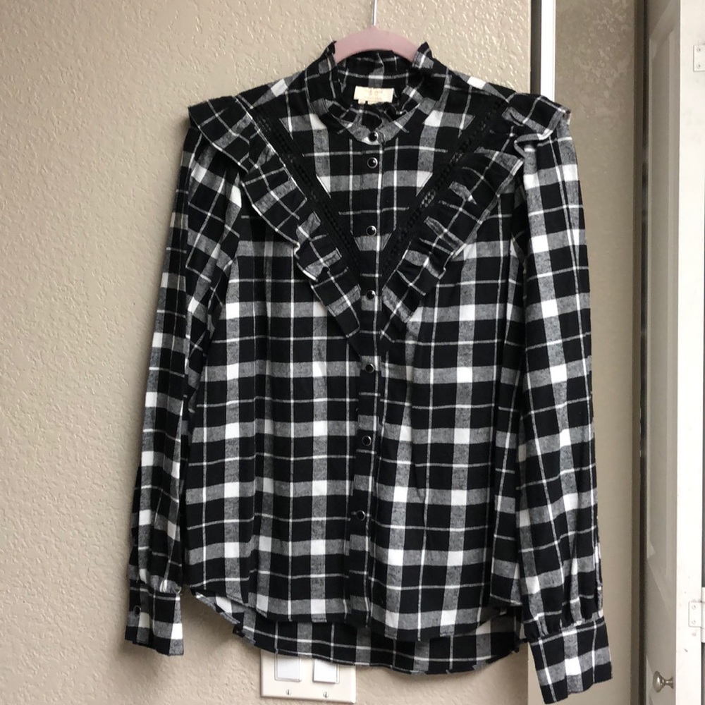NWT Kate Spade flannel shirt size M